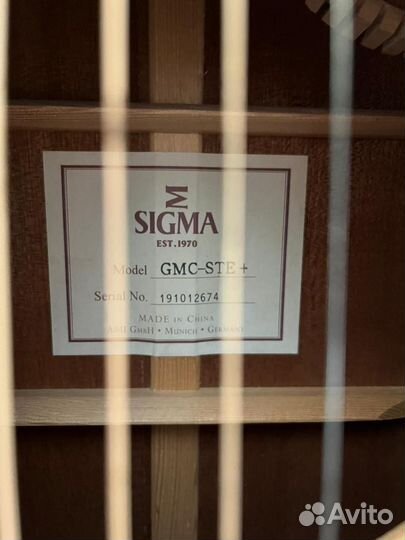 Электроакустическая гитара Sigma gmc ste+