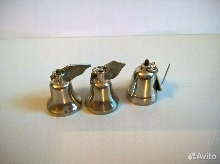 Одним лотом 3 винтажных редких колокольчика СССР