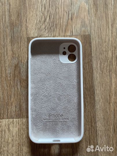 Белый чехол на айфон 11 силиконовый (Новый)