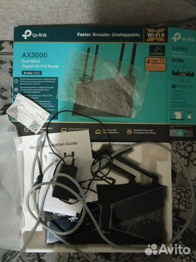 Wi-Fi роутер TP-link Archer AX53, AX3000, черный