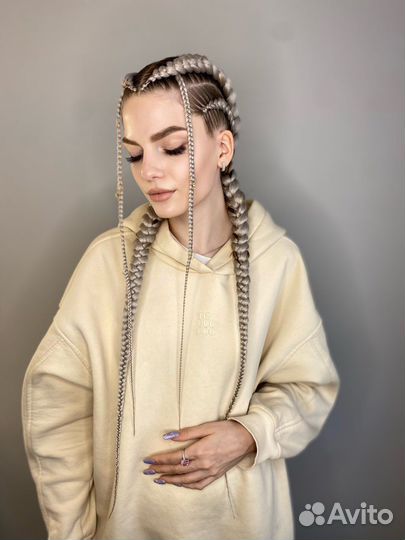 Косы, брейды в хвост, водопад, афрохвост, боксер