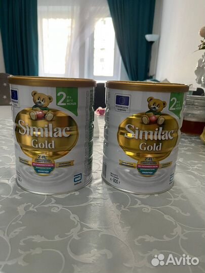 Смесь similac gold 2 2 банки 800г