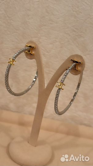 Celine серьги кольца премиум