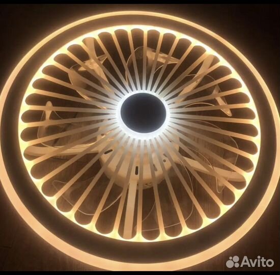 Люстра потолочная светодиодная с вентилятором
