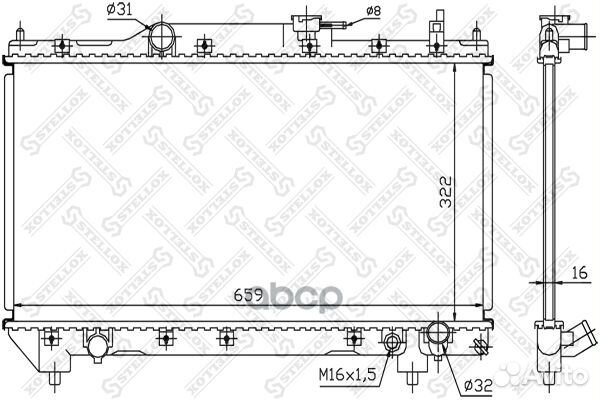 Радиатор системы охлаждения Toyota Avensis 2.0