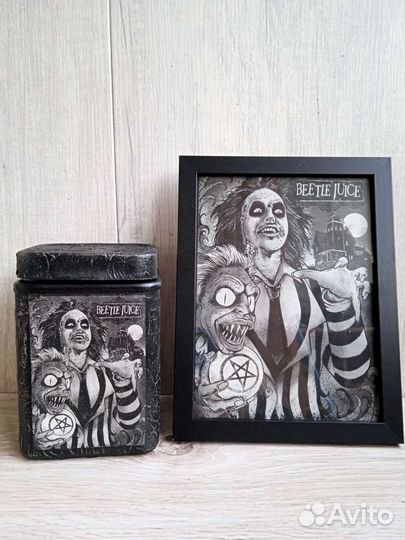 Комплект рамка Битл Джус с декор банкой