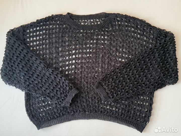 Плетеная кофта с длинным рукавом