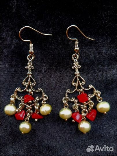 Серьги с жемчугом - украшения ручной работы