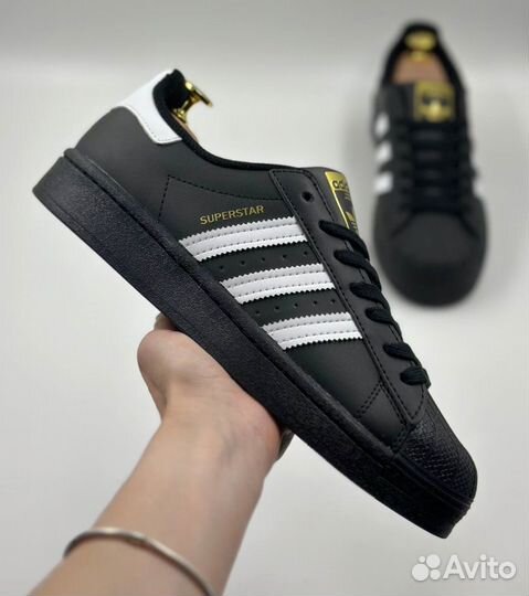 Изысканные Adidas Superstar Black обувь