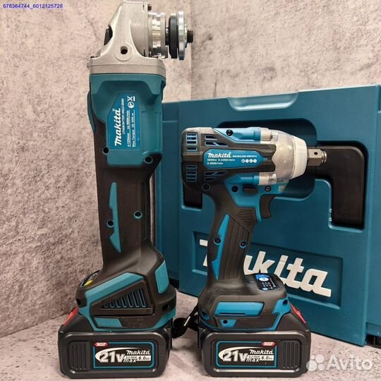 Болгарка ушм + Гайковерт 350нм Makita набор 2в1