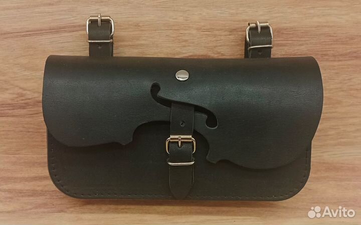 Кожаная велосипедная сумка 