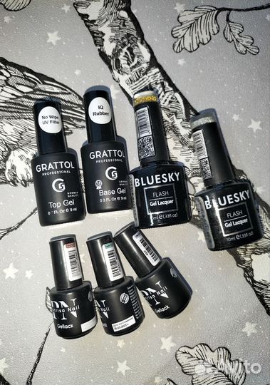 Гель лак для ногтей светоотражающий,топ-гель,база