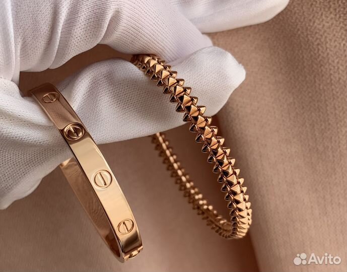 Золотой браслет cartier 750