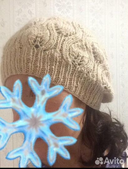 Берет вязаный для девочки. Ручная работа. Новый