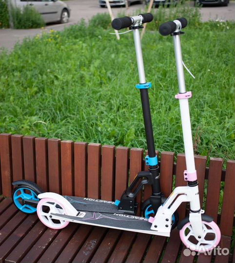 Самокат Reaction 175 синий/белый/чёрный новый