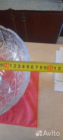 Ваза хрустальная для фруктов на ножке