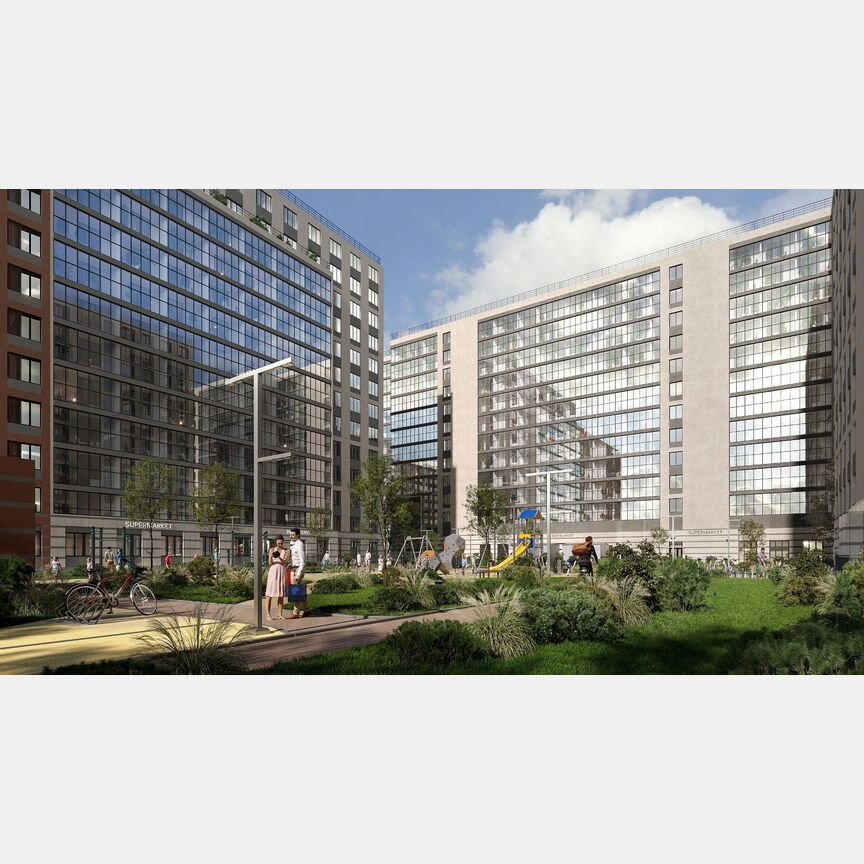 2-к. квартира, 64,1 м², 12/12 эт.