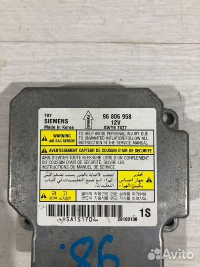 Блок SRS chevrolet aveo T250 1.4 мт седан