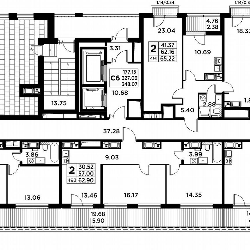 3-к. квартира, 107,8 м², 14/14 эт.