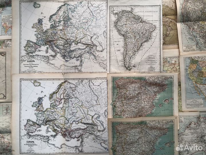 Карты из атласов энциклопедий 19-й начало 20 века