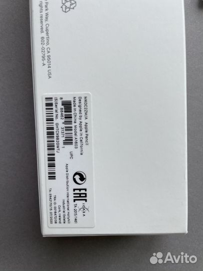 Стилус apple Pencil 1-го поколения A1603