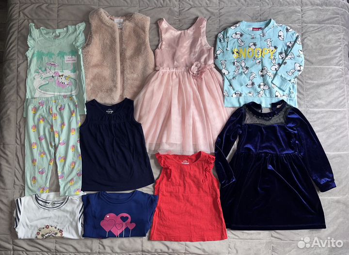 Пакет вещей девочке 110/116 нарядные платья