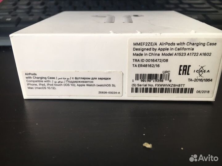 Наушники apple airpods 1 оригинал правый