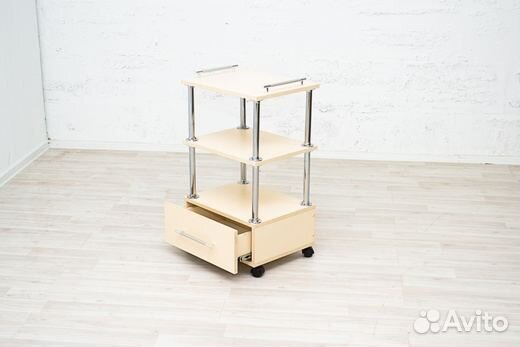 Тележка с ящиком бежевая