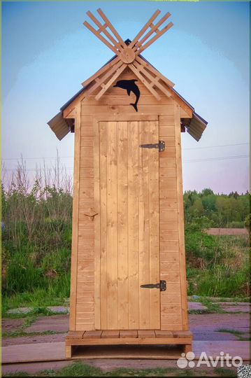 Дачный туалет деревянный ELE1005