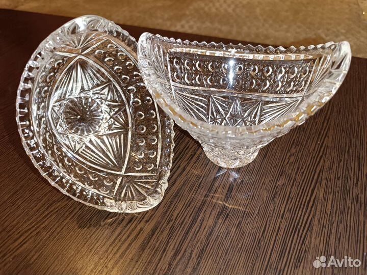 Хрустальный салатник, ёмкость, ваза