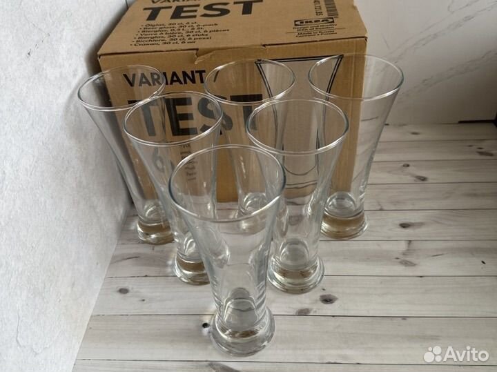 Новые бокалы IKEA Variant test набор 6шт 300мл