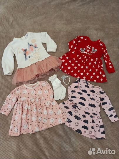 Пакет вещей на девочку осень-зима 74-80 размер