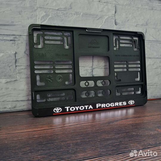 Квадратные номерные рамки с подсветкой надписи