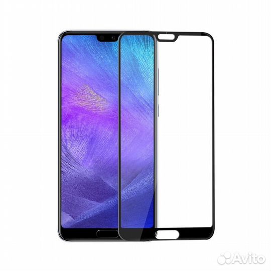 Защитное стекло 9D для Huawei P20 (черный) тех.упа