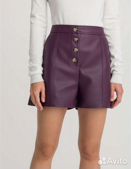 Шорты женские кожаные