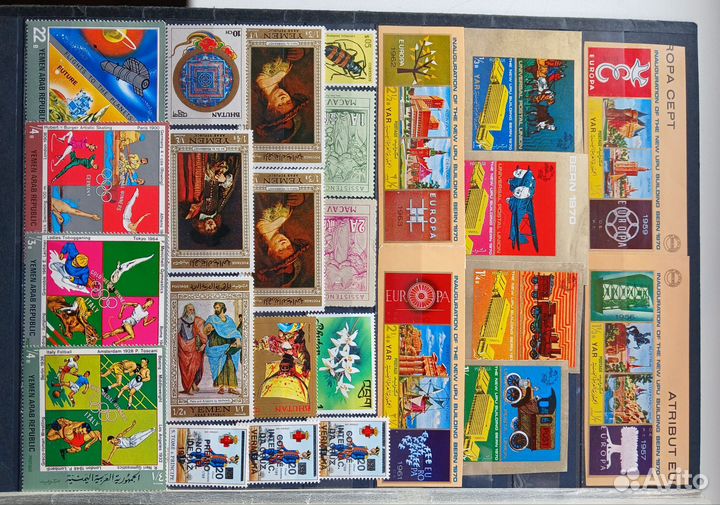 Чистые почтовые марки разных стран 121шт