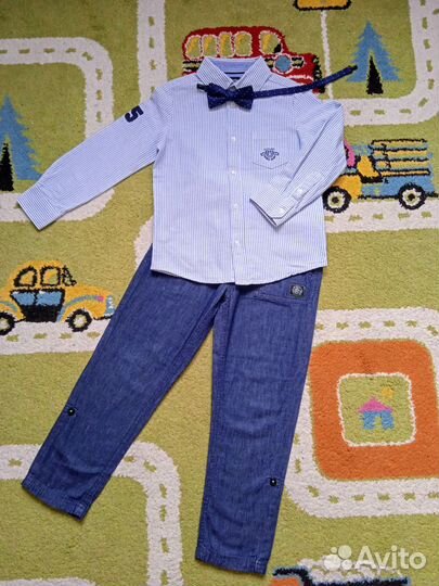 Сорочка + брюки р. 116-122 сост. новой вещи