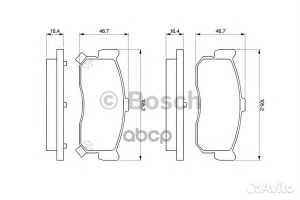 Колодки тормозные дисковые зад 0986461144 B