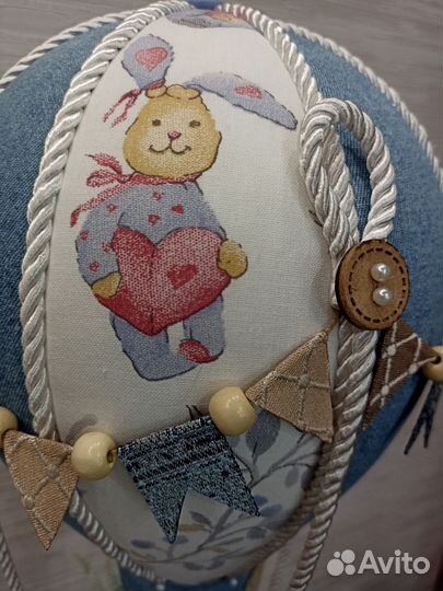 Зайка на шаре интерьерный воздушный шар ночник