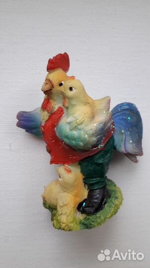 Декоративные статуэтки. Фигурки тигр, птицы, петух