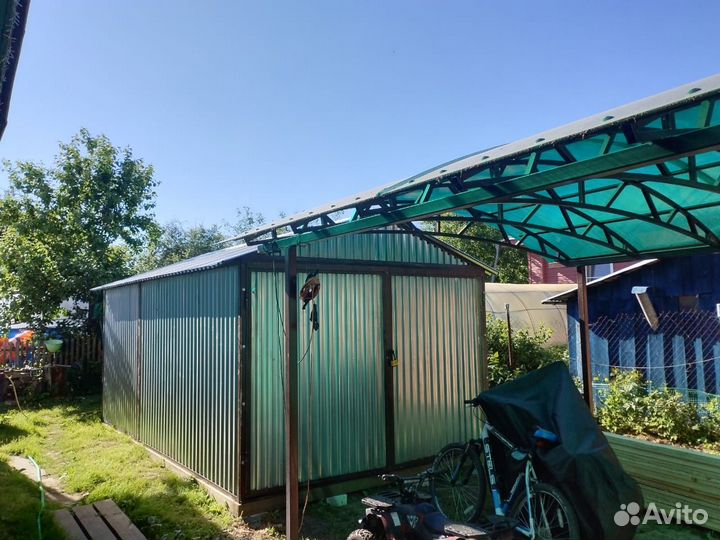 Гараж-пенал из металлопрофиля