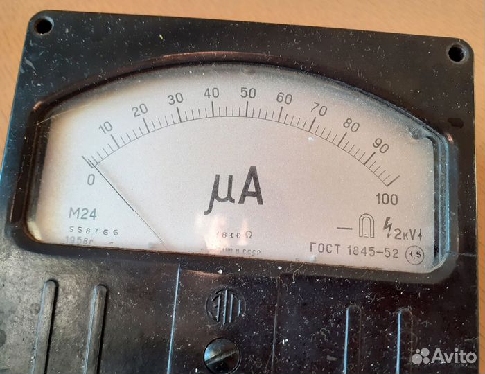 Щитовой стрелочный м/амперметр М24, вольтметр Э421