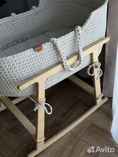 Детская люлька колыбель плетеная