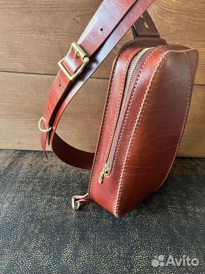 Сумка рюкзак натуральная кожа