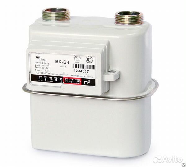 Счётчик газа новый, замена