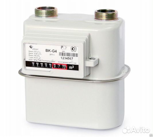 Счётчик газа новый, замена