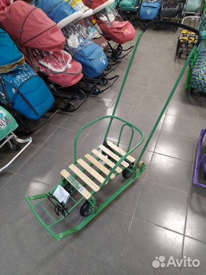 Санки Тимка 5 оливковый цвет