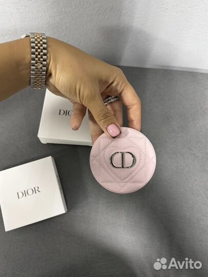 Dior зеркало кожаное розовое