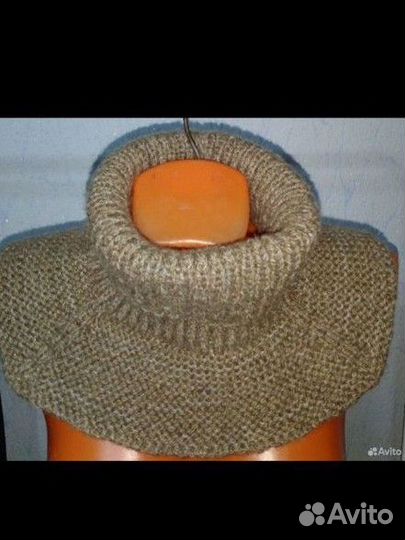 Снуд тёплый мужской манишка шерсть с пухом