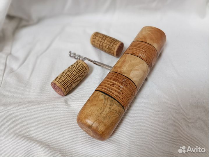 Штопор ручной работы. Береста, сувель